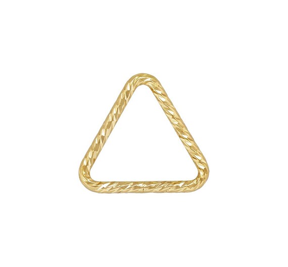 Triangle Sparkle Jump Ring 0.76x7.6mm, 14k gold filled. Made in USA. #4004419TRP1C