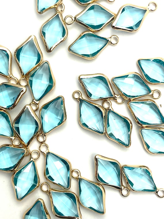 Aqua blue diamond crystal, Sku#1078-1