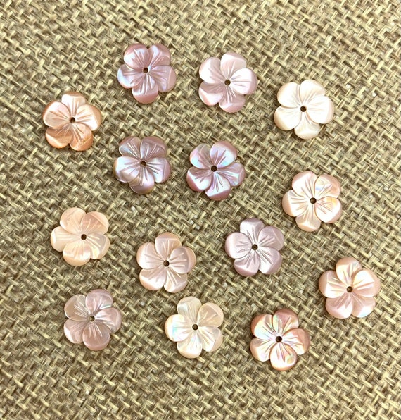 Mother of Pearl Flower Charms Sku#M74