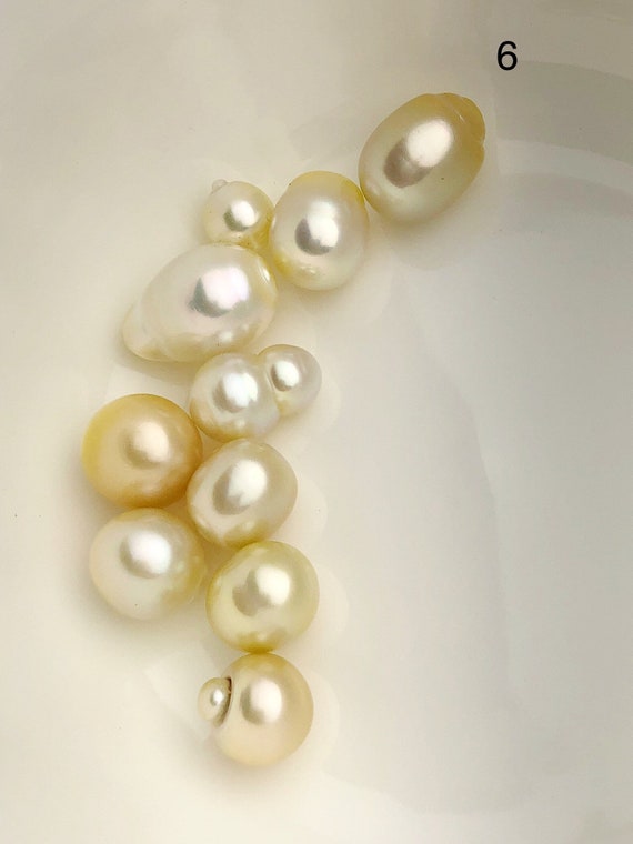10 perles - Perles de de de SouthSea de Birmanie - couleur naturelle - 9 à 13mm (#530 n ° 1-6) b85133 10 perles - Perles de de de SouthSea de Birmanie - couleur naturelle - 9 à 13mm (#530 n ° 1-6) b85133