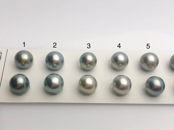Tahitian Matched Pairs Loose Pearls, AA 10.5-11mm, Round Multi Colors, #638