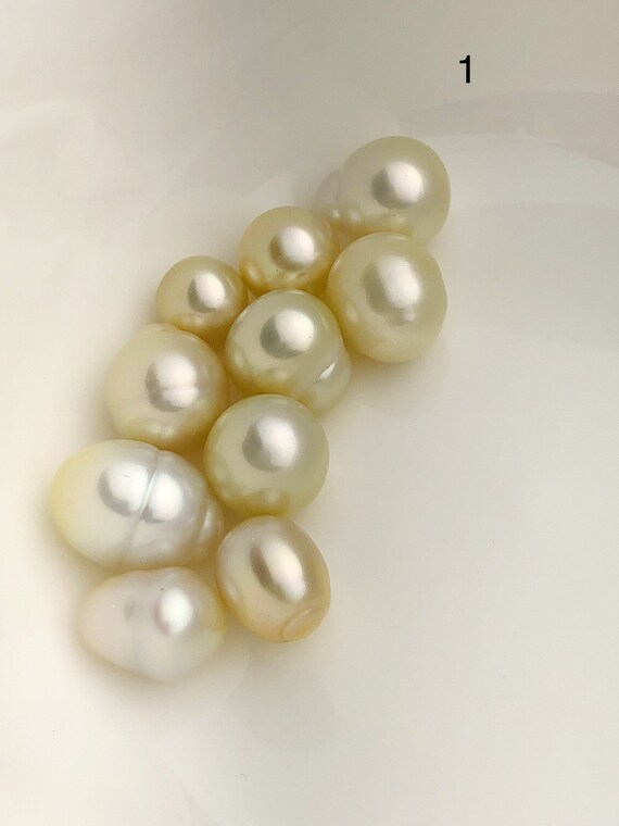 10 perles - Perles de de de SouthSea de Birmanie - couleur naturelle - 9 à 13mm (#530 n ° 1-6) b85133 10 perles - Perles de de de SouthSea de Birmanie - couleur naturelle - 9 à 13mm (#530 n ° 1-6) b85133