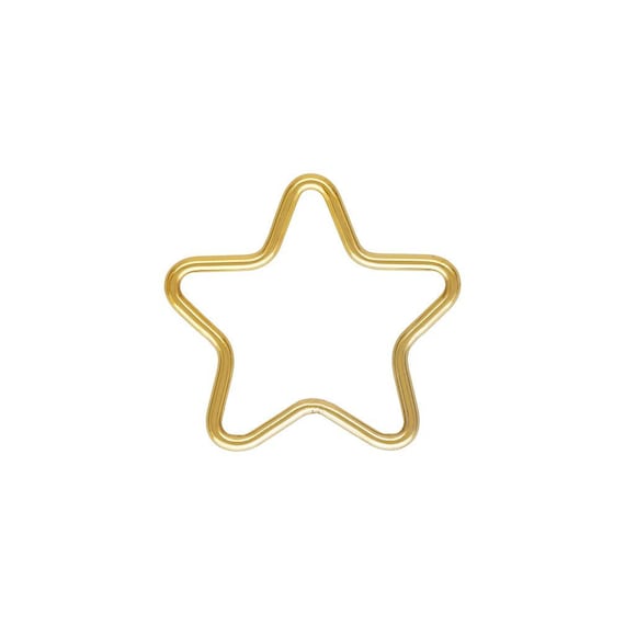 15.0mm Star Jump Ring (0.89mm wire),  14k gold filled. Made in USA. #4008352