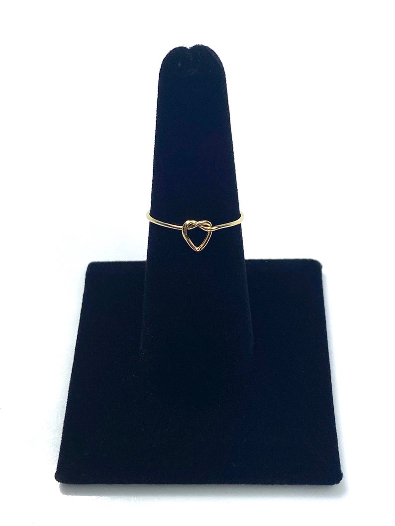 Sku#405K1HR7 Beautiful 14KGF single heart knot ring 14K gold filled