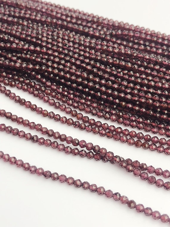HALF OFF SALE - Rhodolite Garnet Gemstone Beads, Full Strand, Semi Precious Gemstone, 13"