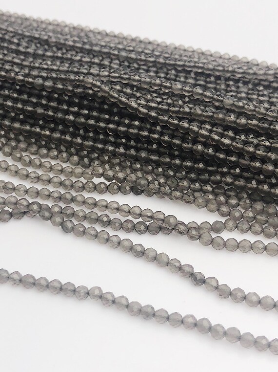 HALF OFF SALE - Gray Moonstone Gemstone Beads, Full Strand, Semi Precious Gemstone, 13"