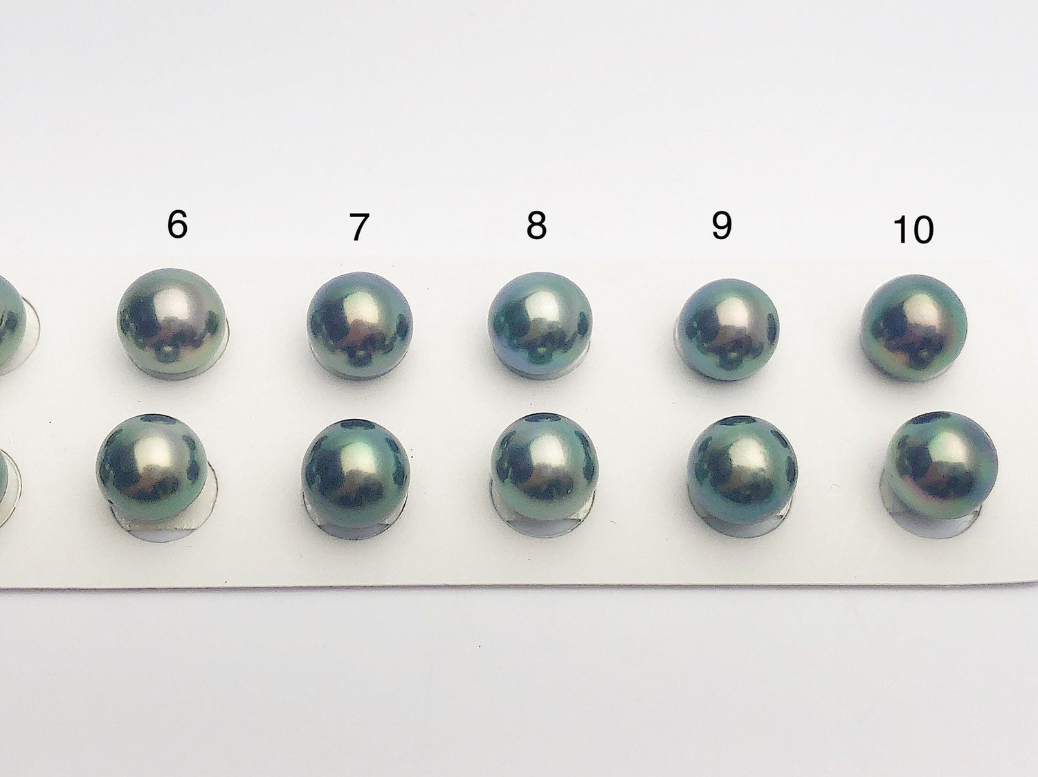 Tahitian Loose Pearls, Round AA, Peacock Multi Colored Matched Pairs ...