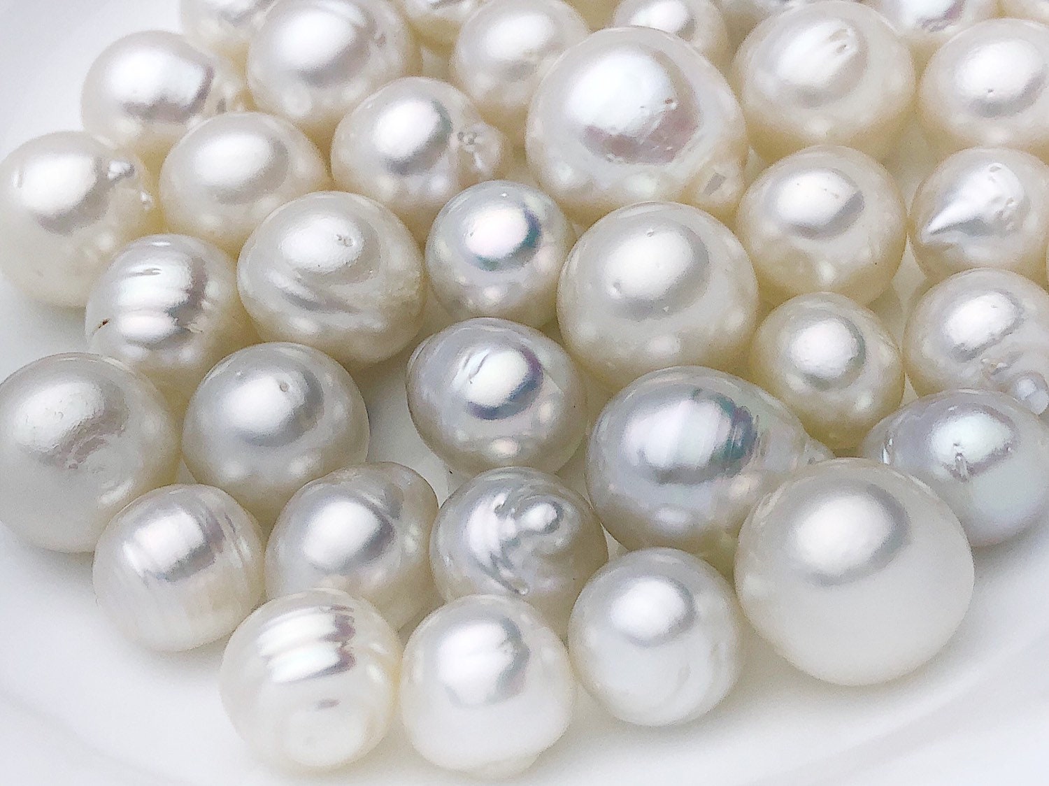 La Belleza Round Pearls, Sew on Pearls,3mm-10mm Pears,white,ivory,black  Pearls 200g/lot 