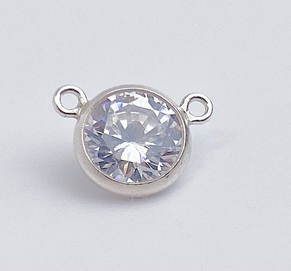 Cubic Zirconia Bezel Connector