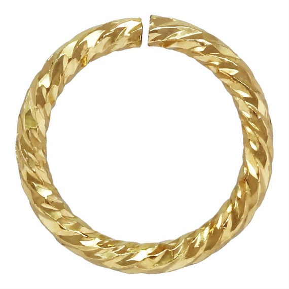 Sparkle Jump Ring 0.76x6mm, 14k Gold Filled, Sterling Silver, #4004481P1