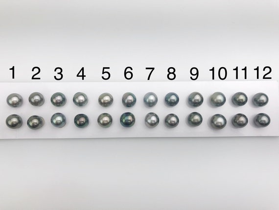 10-10.5mm Tahitian AAA Loose Matched Pearls, 10mm Round (202)