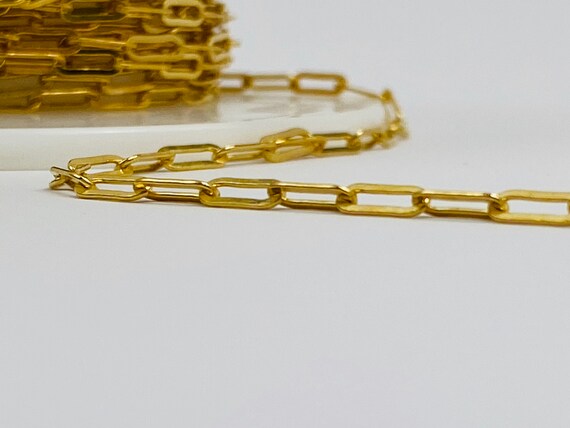 Elongated Cable Chain 14KGF SKU:4012525S10 - Etsy