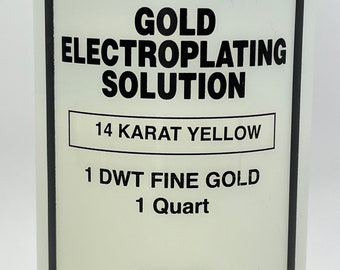 Krohn Gold Electroplating Solution 14 Karat Yellow 1 DWT Fine Gold 1 Quart