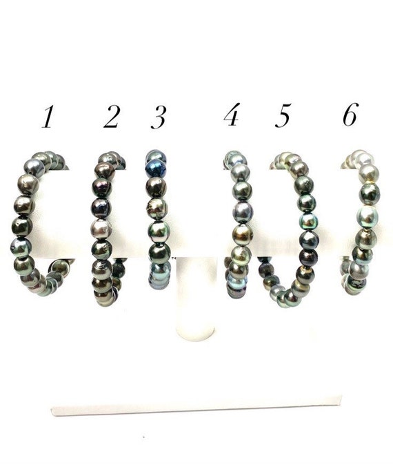 Tahitian pearl elastic bracelet, SKU# 1110
