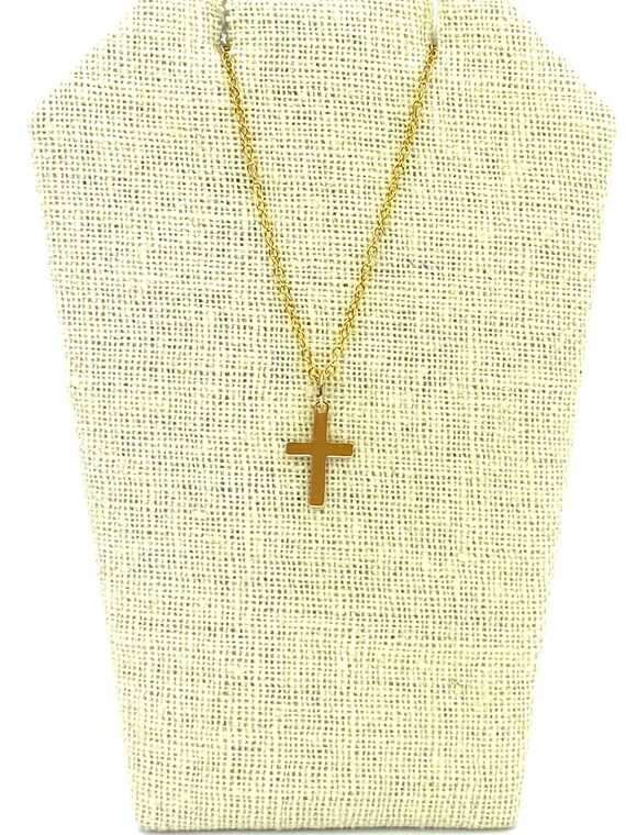 14KGF Cross Charms , Sku#25-C