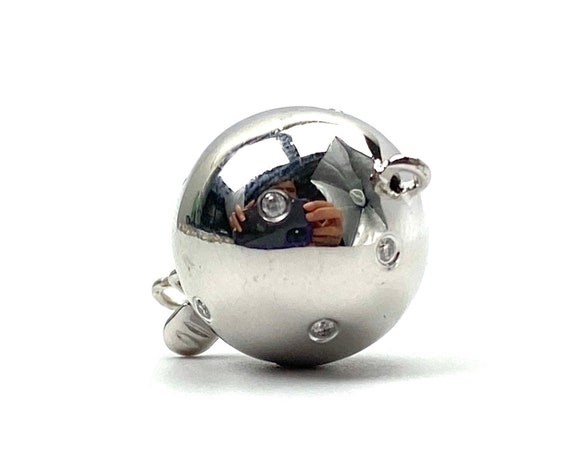 14K 14.75 mm solid white gold bail w/ 0.1125 carat diamonds, SKU# A102B-L4