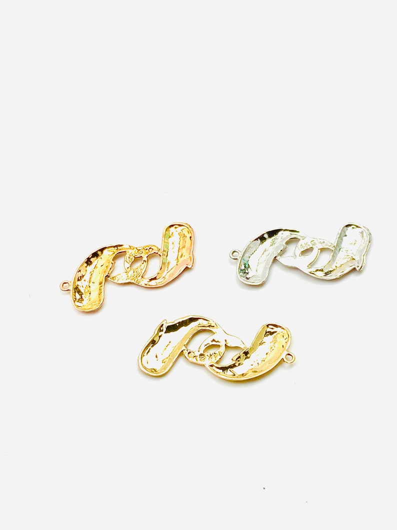 Rose gold White gold 14K double whale charm Gold SKU#L-147