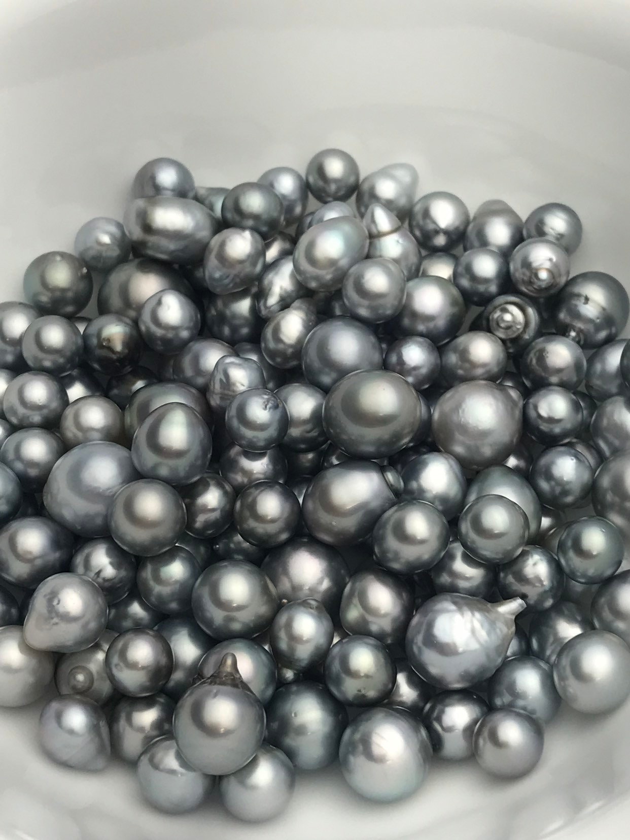 Silver Blue Tahitian Pearls Loose Item #017