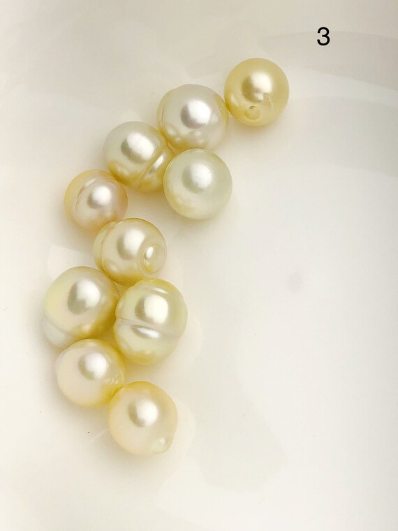10 perles - Perles de de de SouthSea de Birmanie - couleur naturelle - 9 à 13mm (#530 n ° 1-6) b85133 10 perles - Perles de de de SouthSea de Birmanie - couleur naturelle - 9 à 13mm (#530 n ° 1-6) b85133