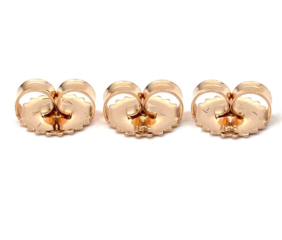 14K solid rose gold earring backing, SKU# 15-27-10