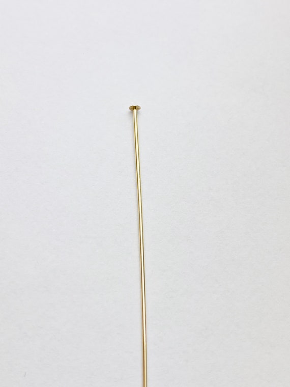 Head pin, 14k gold filled, Head pin 025”X3 22 gauge wire, 725C-3.00(14KGF)