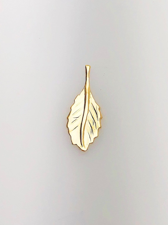 14K Gold Fill Feather Charm, 7.0x18.3mm, Made in USA - 68