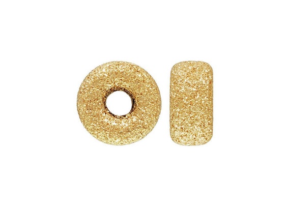 7.0mm Stardust Rondelle 1.8mm Hole, 14k gold filled. Made in USA. #4004569S