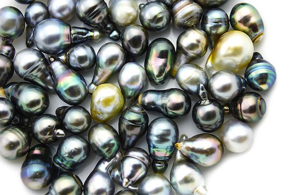 Tahitian Long Drop Loose Pearls (Lot #106)