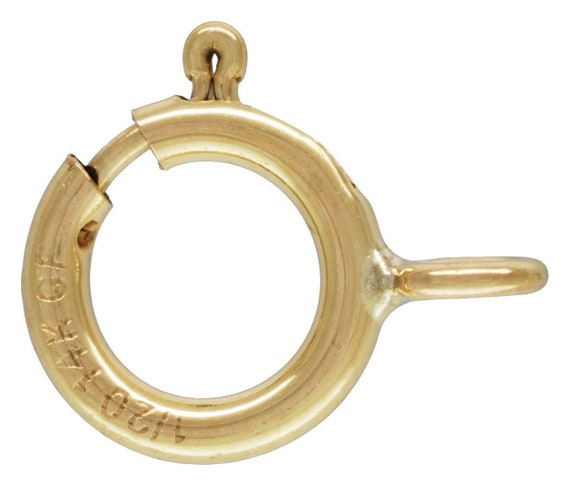 6.0mm Spring Ring Light w/Closed Ring GP, 14k gold filled, Sterling Silver, #4002360CL