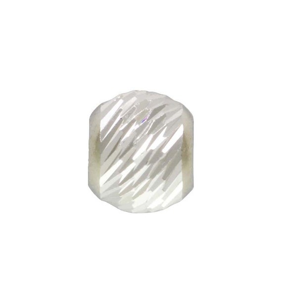 2.5mm Multi-Cut Bead 1.2mm Hole, Sterling Silver. Made in USA. #5004625D25