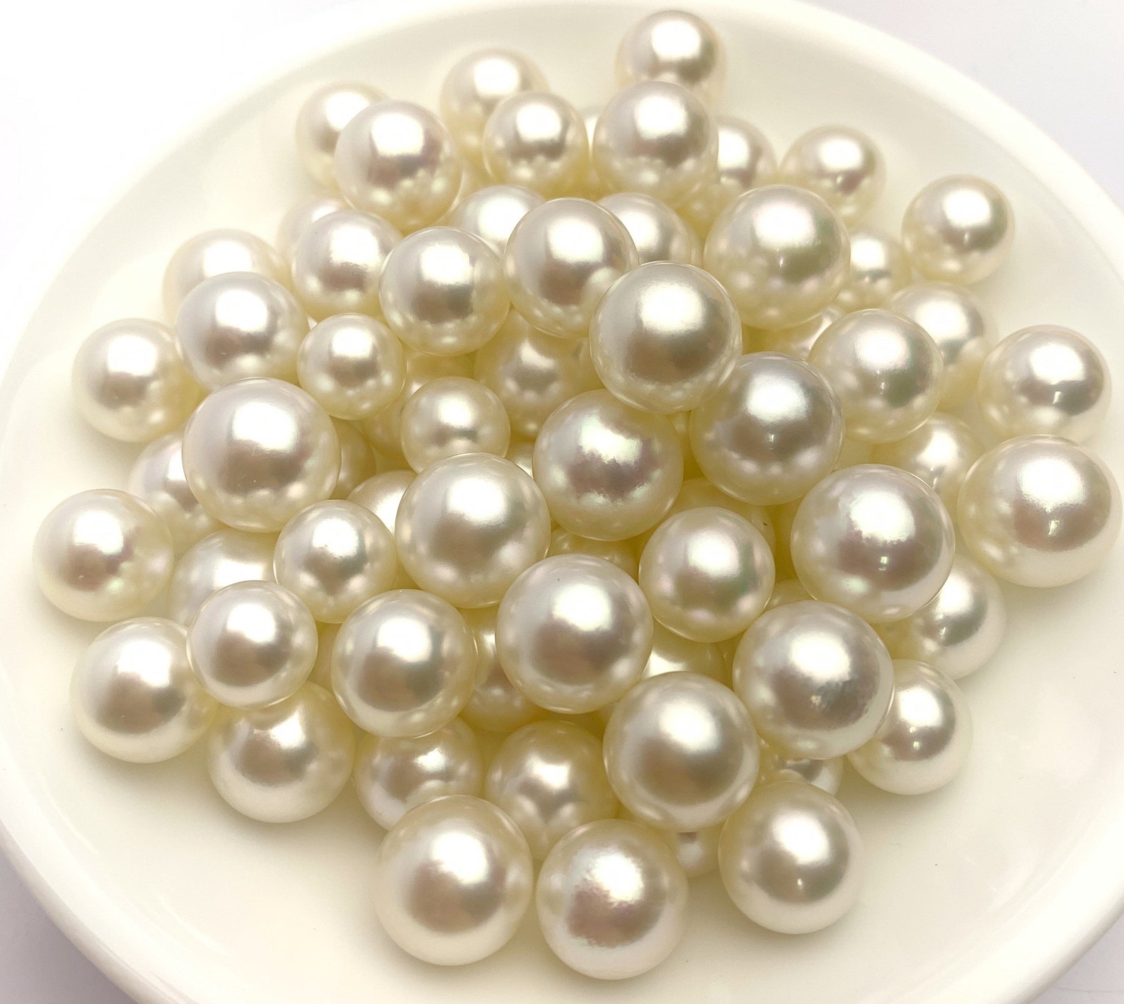 White South Sea Loose Pearls AAA Round Semi Round 100% - Etsy