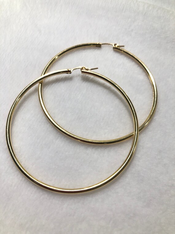 14KGF Hoop Earrings