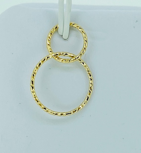 Sparkle Interlocking Rings 14KGF #402D1510P1