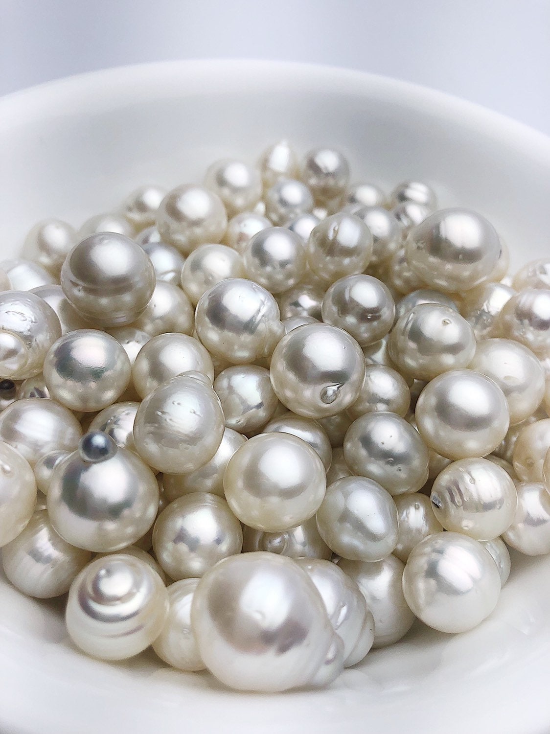 10-19mm White South Sea Loose Pearls, Drops, 10mm - 19mm, AA Quality #946