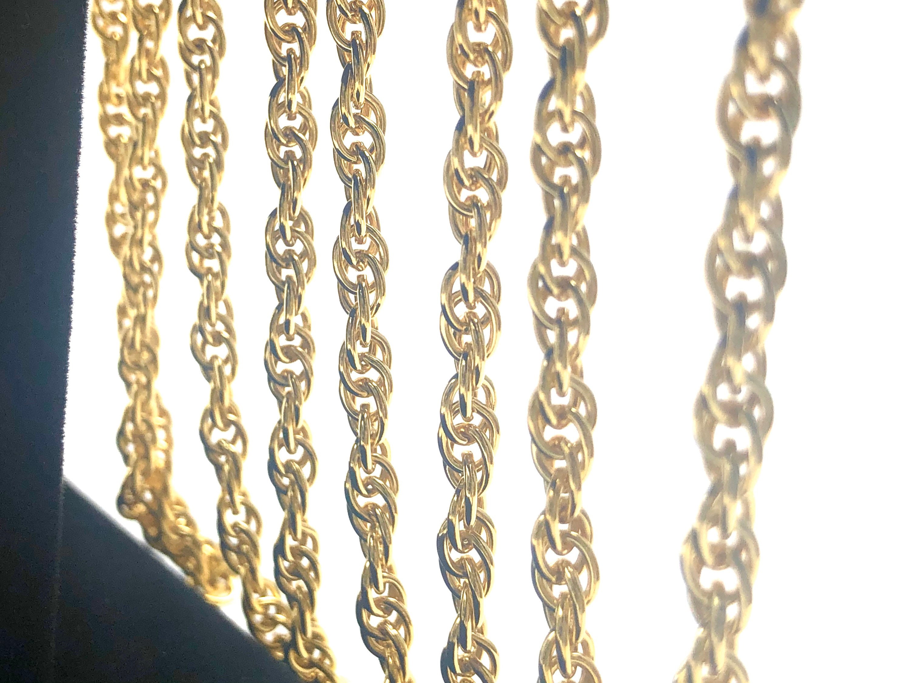 Double 14KGF rope chain , 14K gold filled , SKU 070774