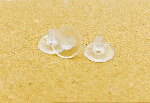 Silicon backings, 50 pcs per bag, disk shape, earring backing, Style 1