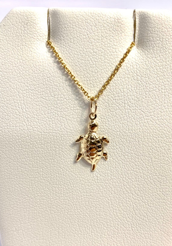 Turtle Pendant 14k Gold, sku 198 C