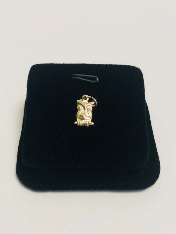 Exotic (14KGF) 0.8mm X 11mm Textured Owl findings/charms sku # 493-C