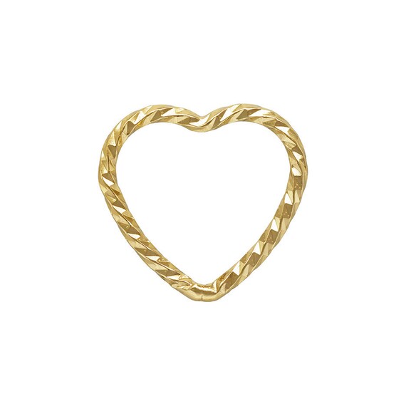 Heart Sparkle Jump Ring Closed GP 10.0mm