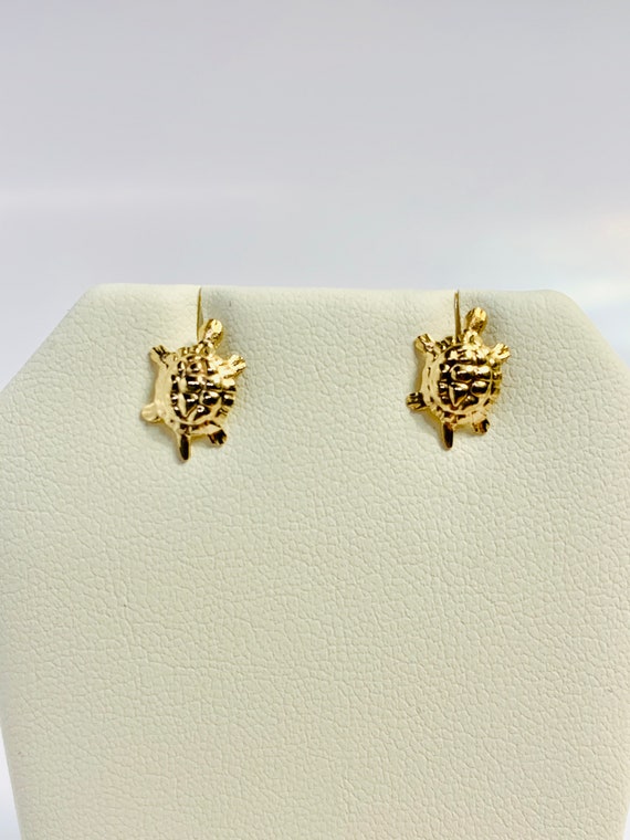 Honu Turtle Earrings, 14k Gold, stud earrings, E45-2