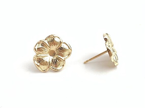 14kGF Flower Studs Sku#1315-4