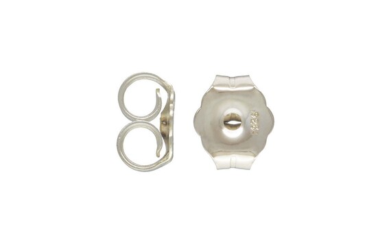 Heavy Earring Back (4.7x5.4mm), Sterling Silver. Made in USA. #5005150