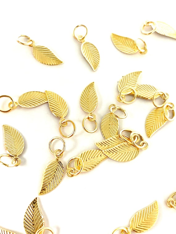 14KGF leaf hooplet, 14K gold fill, SKU# 400C3R
