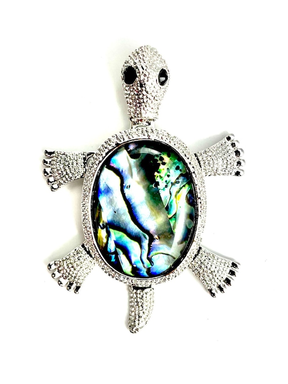 Abalone Turtle Pendant, Sku#M891