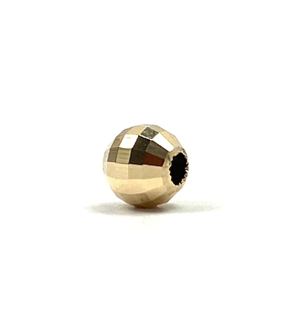 14k solid yellow gold bead, SKU# 100490SMD