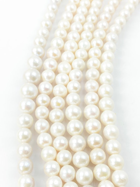 Stunning white Edison pearl strand, SKU# 11185