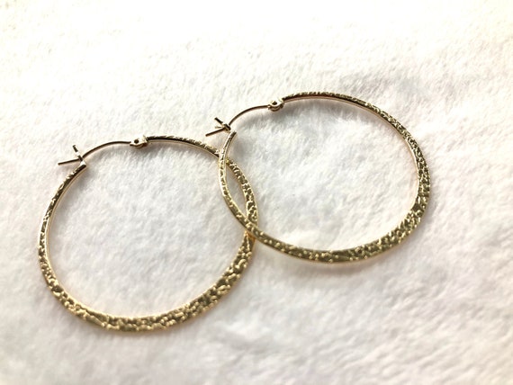 14KGF Hoop Earrings