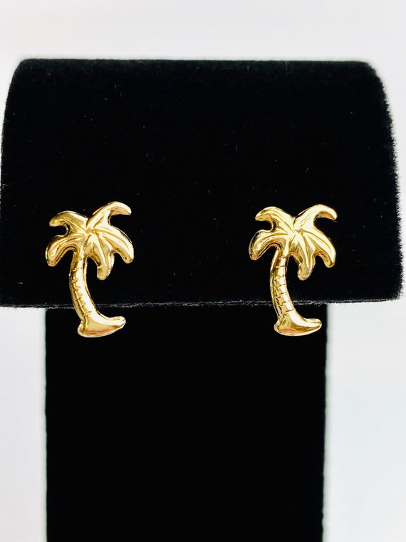 Small Palm Tree Stud Earrings SKU: 2270-4