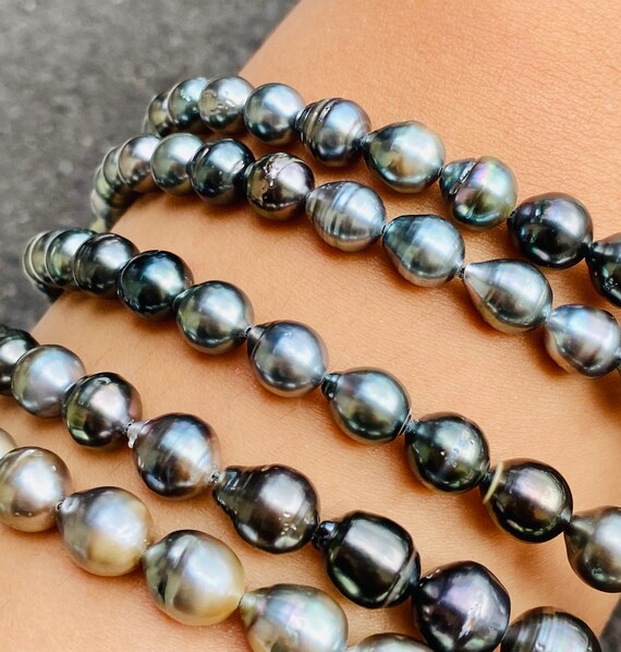 Tahitian pearls strand, 100% natural, SKU# 1114