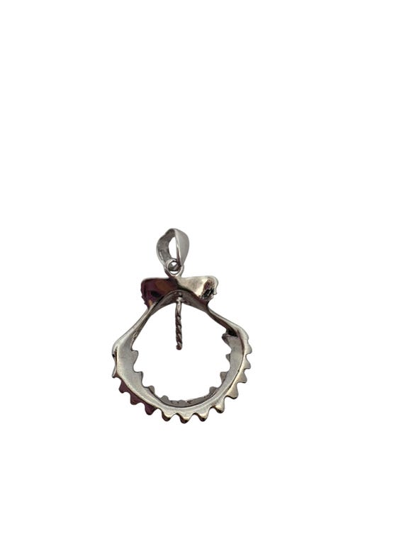 14K solid gold, white gold and rose gold shell pendant with bail, SKU# TP- 058